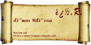 Ámon Rózsa névjegykártya