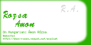 rozsa amon business card